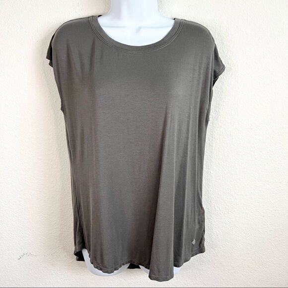 lularoe Rise Dark Gray Basic Short Sleeve Relaxed Fit Top Small - Picture 1 of 4